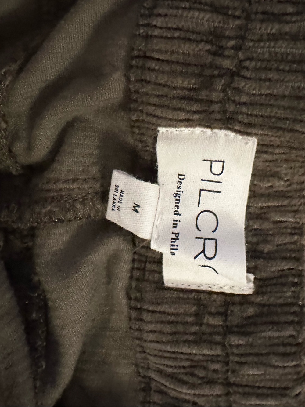 Anthropologie Pilcro Izzie Pull on barrel pants in corduroy with side stripes - Picture 7 of 7